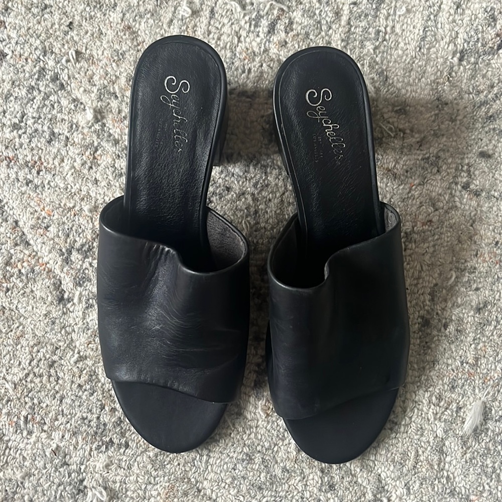 Seychelles black mules size 8.5